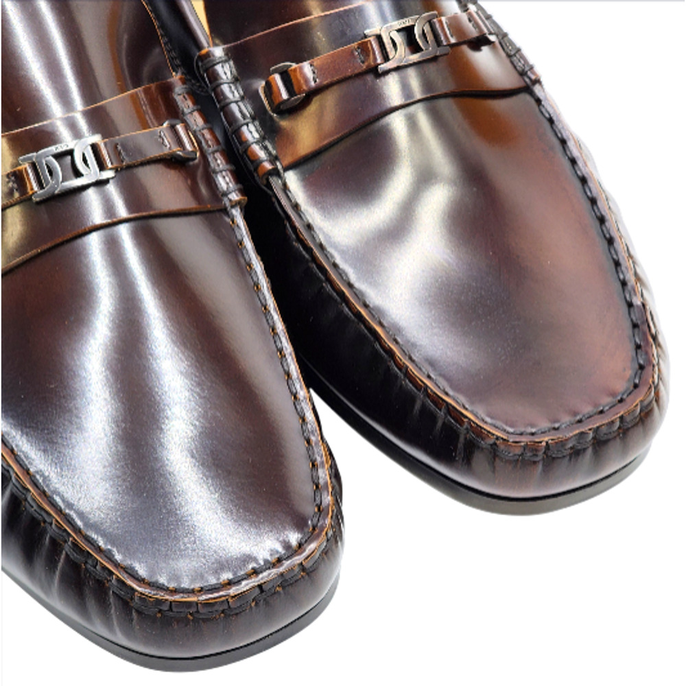 Tod’s City Gommino Leather Loafers Brown UK 7 US 8.5 EU 41.5 - New $695 - Picture 7 of 11